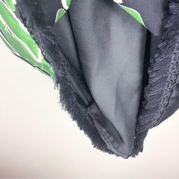 Trina Turk Hot Leaf Printed Halter Mini Dress Size 0 Navy Blue and Green - Picture 8 of 14